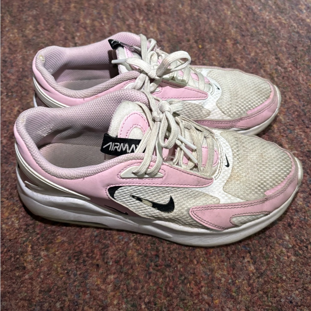 Nike Pink and White Sneakers with Cushioned Sole